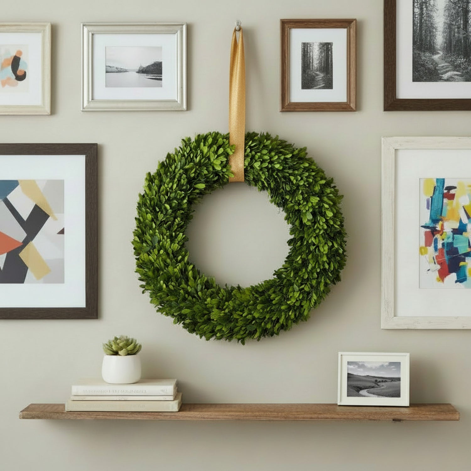 20" Preserved Boxwood Wreath