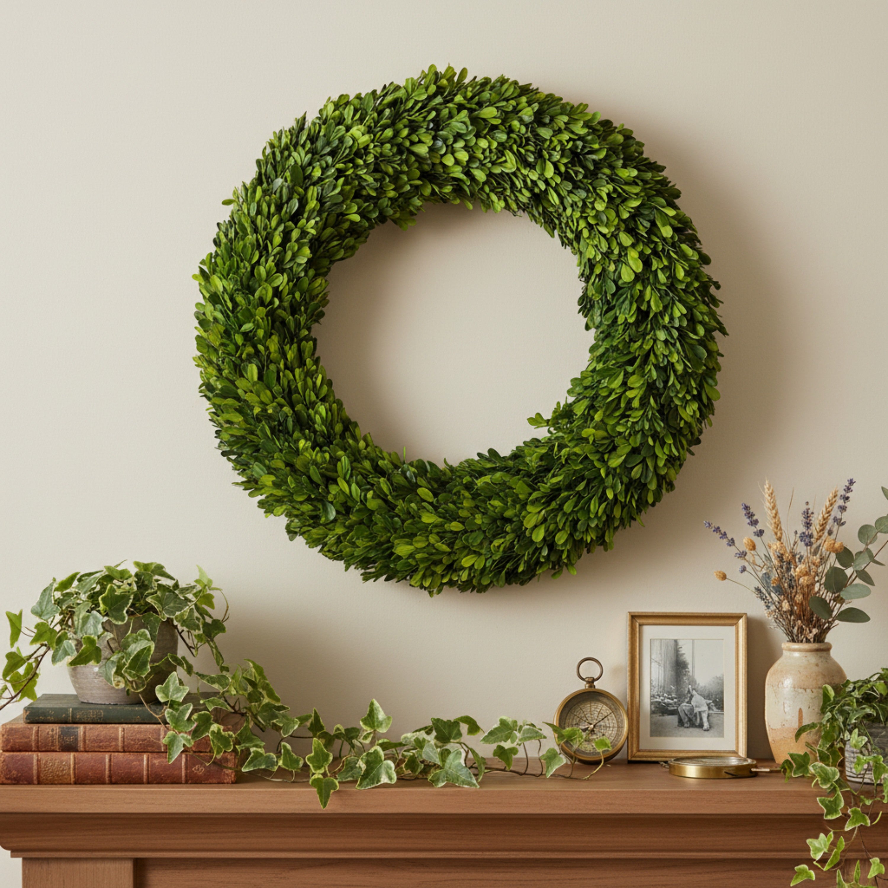 24" Preserved Boxwood Wreath