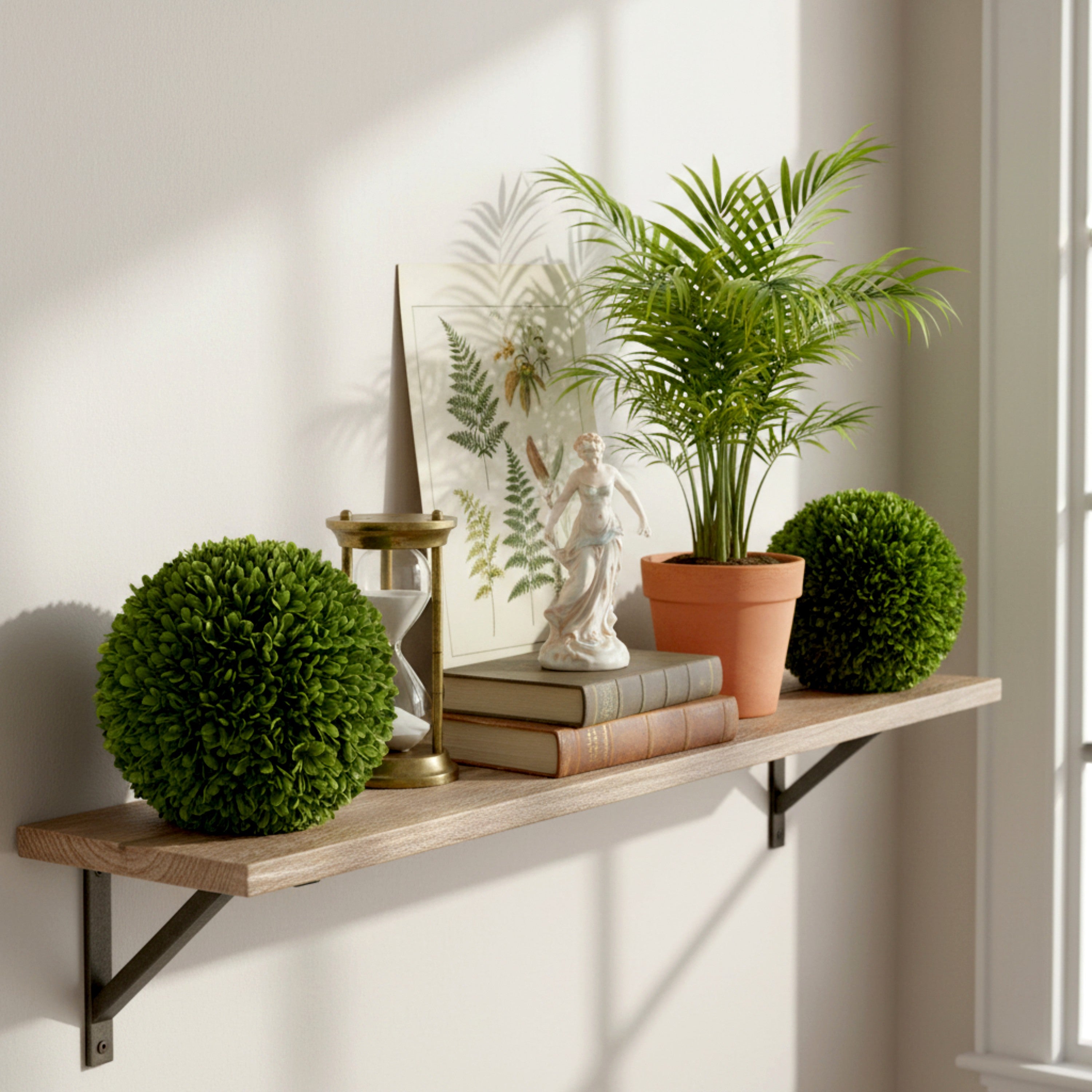 8" Preserved Boxwood Ball, 2Pk