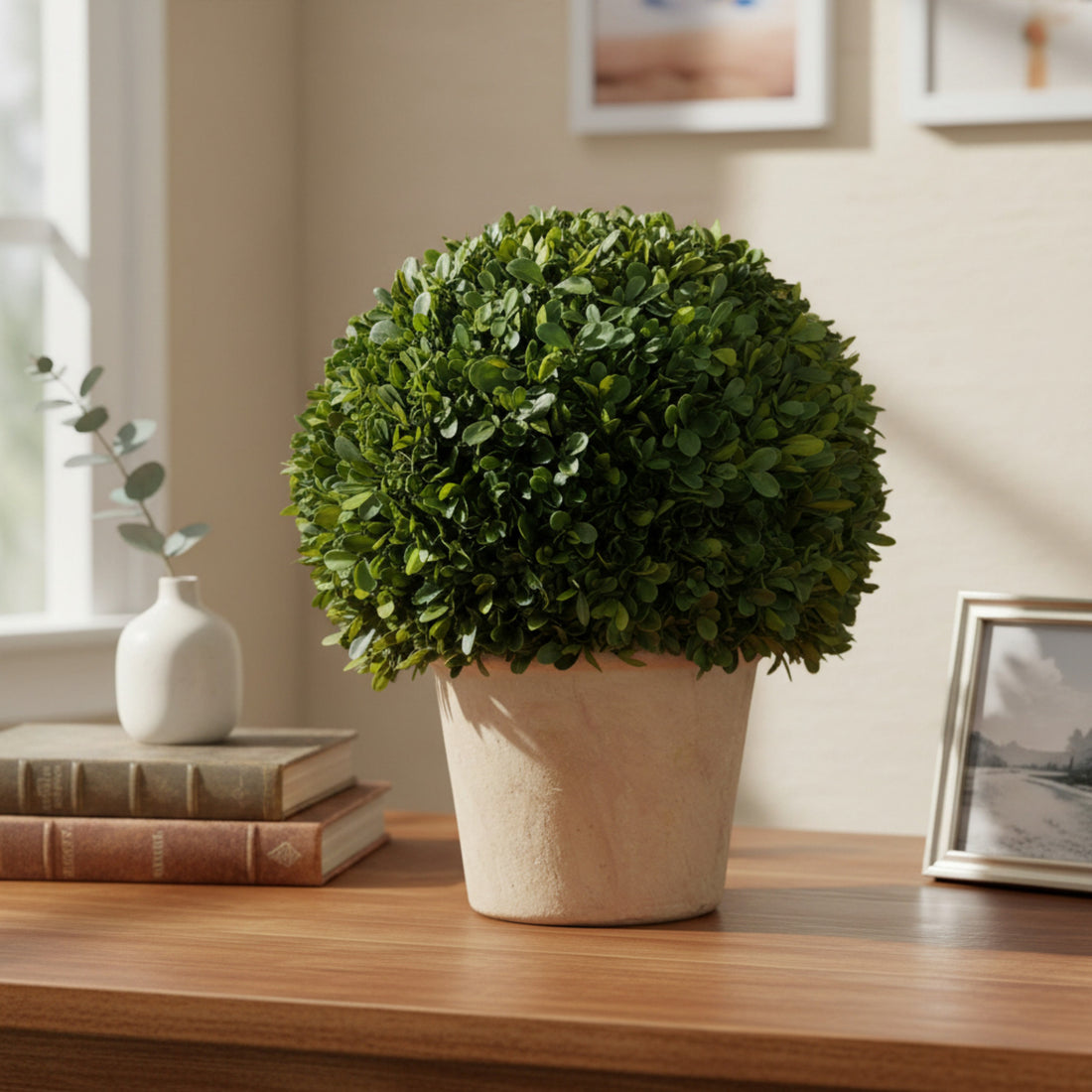 12" Preserved Boxwood Topiary