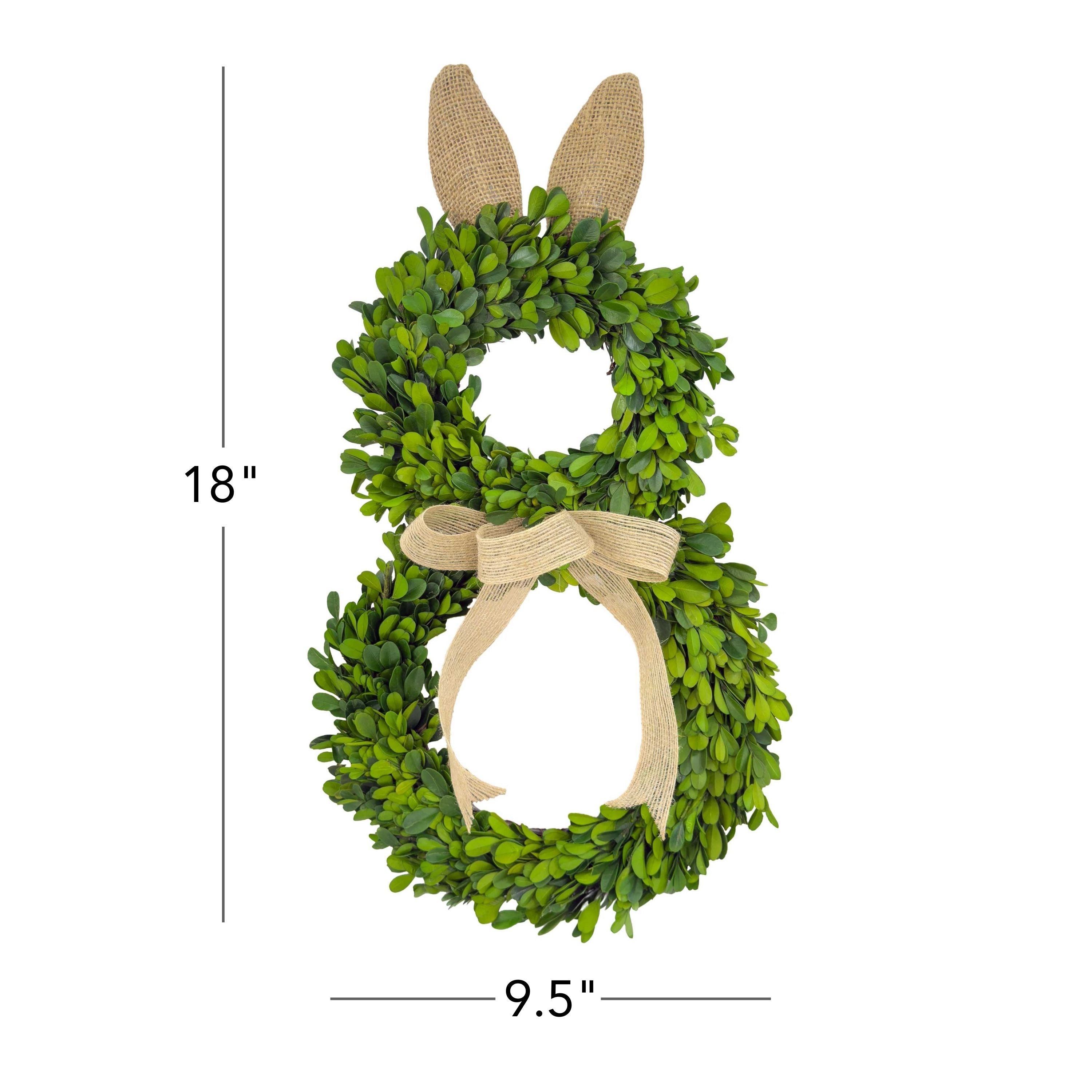 Preserved Boxwood Rabbit Shaped Topiary Décor