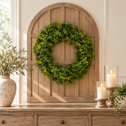 24" Artificial Boxwood Wreath