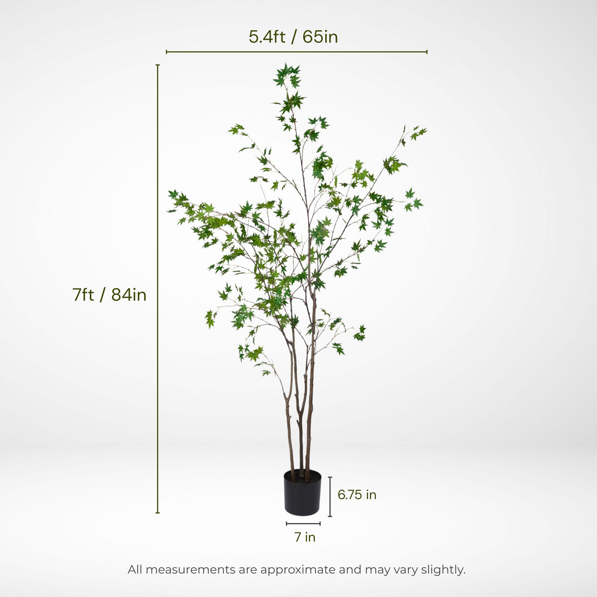7' Faux Maple Tree