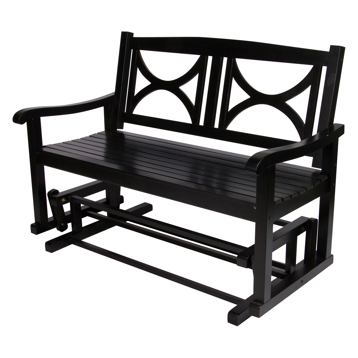 4 Ft Black Shine Company 4204BK Backless Garden Bench 